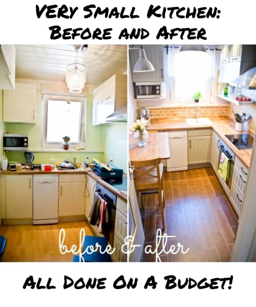 very small kitchen ideas for remodeling on a budget - before and after makeover