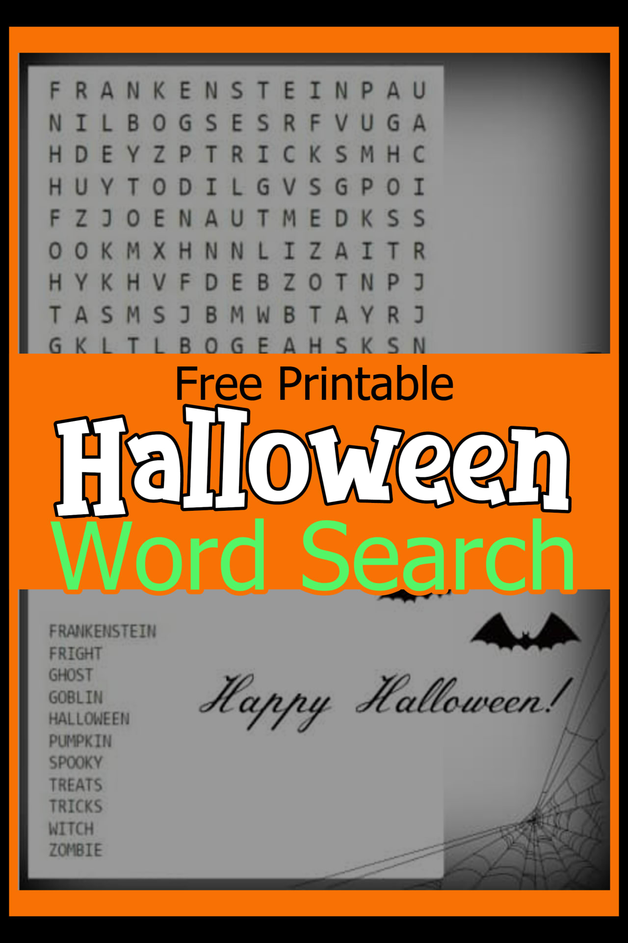 Halloween Printables!  Free printable Halloween word search puzzle and more free Halloween printables for kids