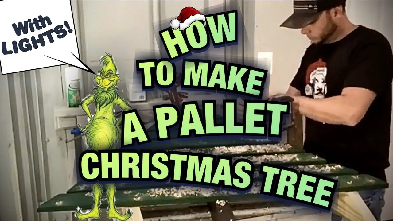 DIY Pallet Christmas Tree Ideas - How To Make a Wood Christmas Tree Decoration Out Of Pallet Wood (with lights) Step by Step Video Tutorial