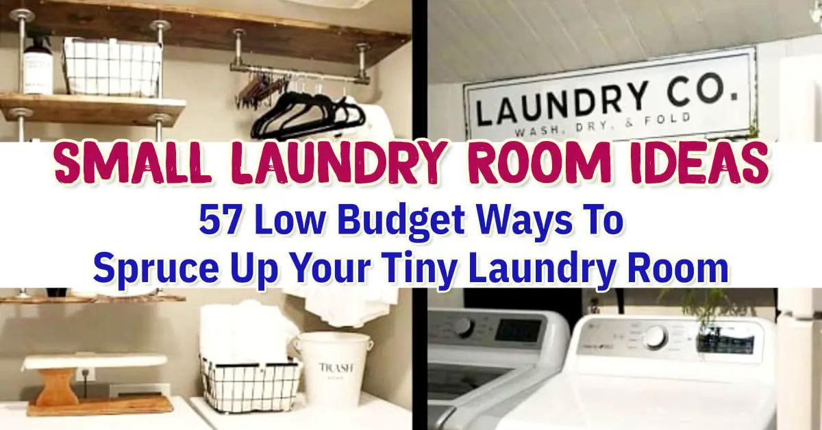 Small laundry room makeover on a budget - low budget small laundry room ideas