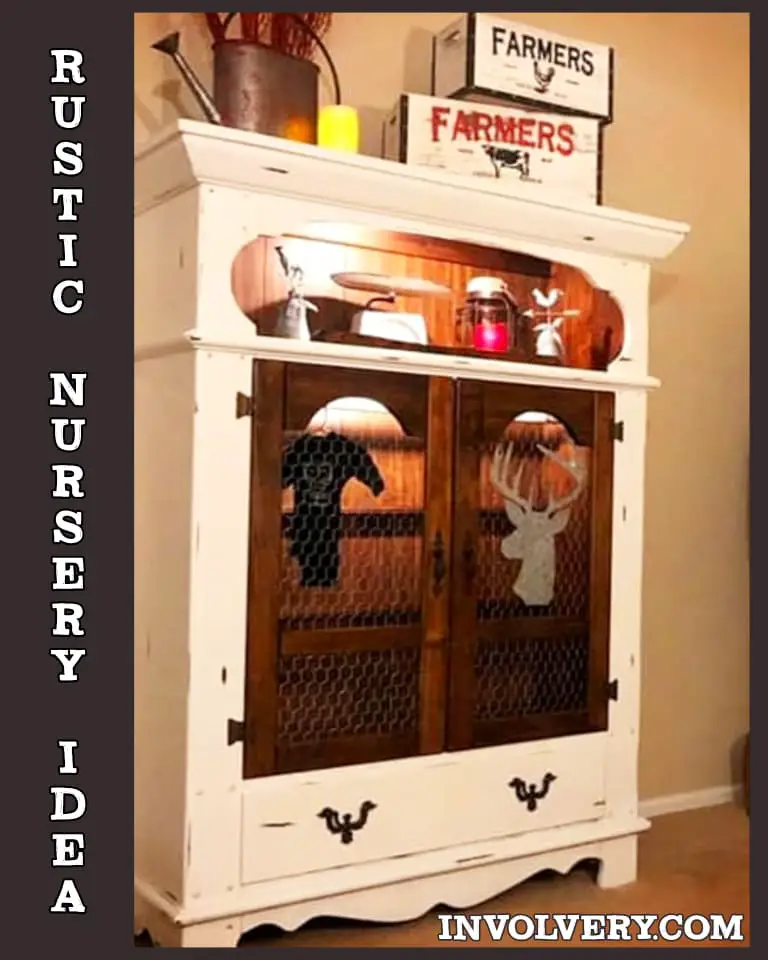 Rustic Farmhouse Nursery Dresser Ideas - DIY Baby Room Furniture From Old Dressers Without Drawers