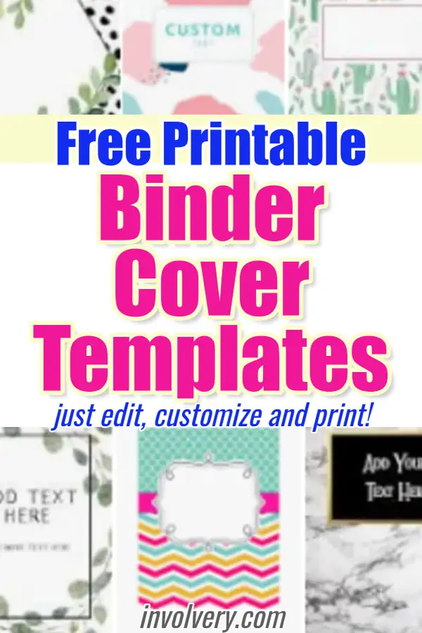 Binder Cover Ideas To Edit, Print and/or Color for FREE - totally Free binder cover templates-editable printable pdf binder covers-minimalist aesthetic binder covers too