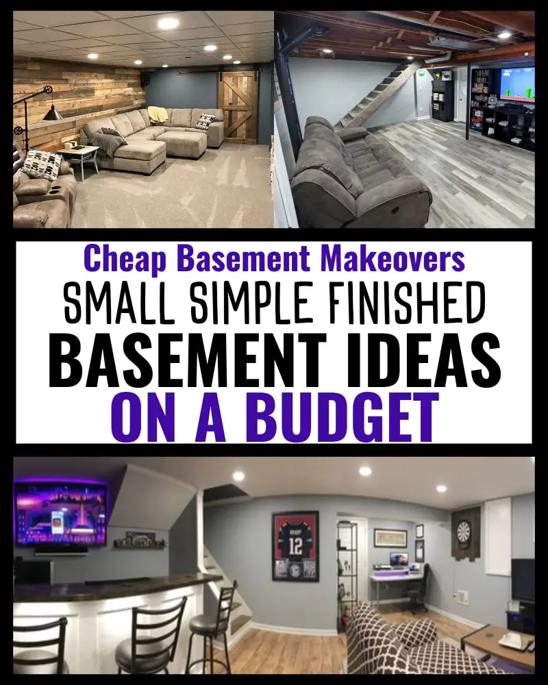 small finished basement ideas on a budget - simple finished basement ideas and cheap basement makeovers before and after pictures and images of 7 great basement design ideas tagged inexpensive basement finishing ideas, simple, low ceiling, decorating, unfinished, living room, lounge, bedroom, bathroom, DIY, cozy  