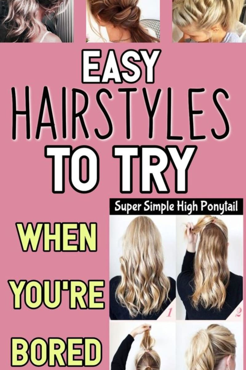 Things to do when your bored - easy lazy hairstyles for school