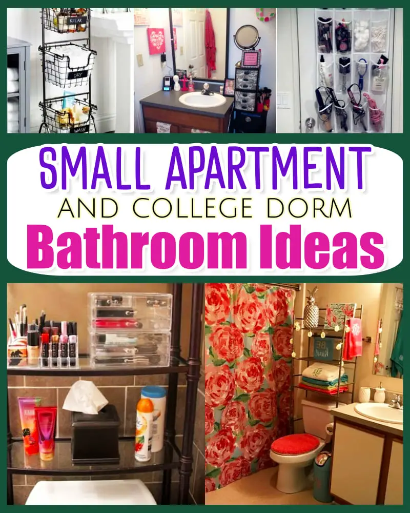 first apartment bathroom ideas - perfect for college drom rooms too