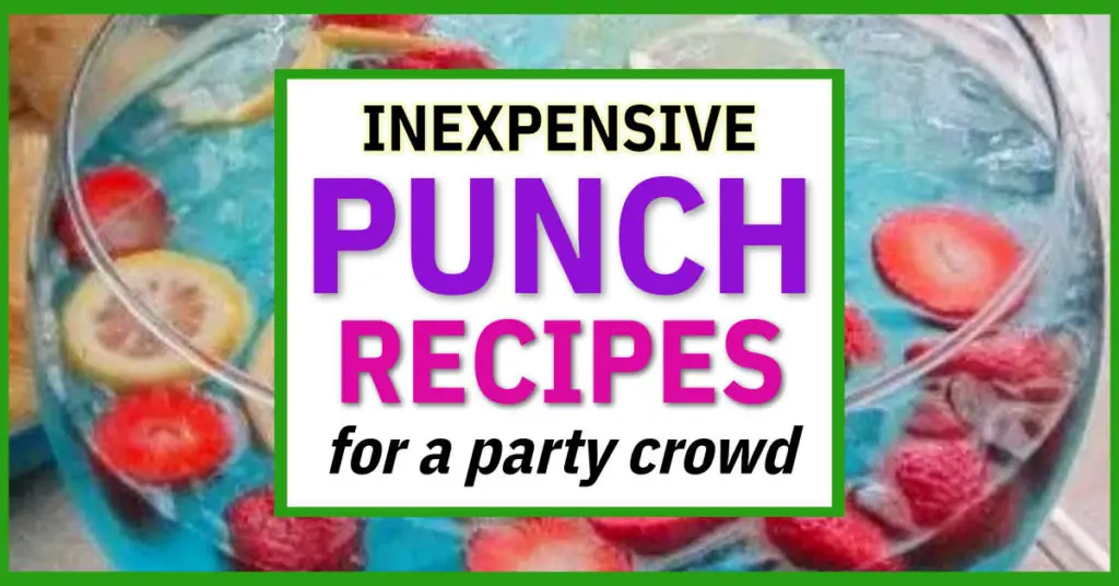 Simple party drinks and cheap party punch for a crowd - inexpensive punch recipes