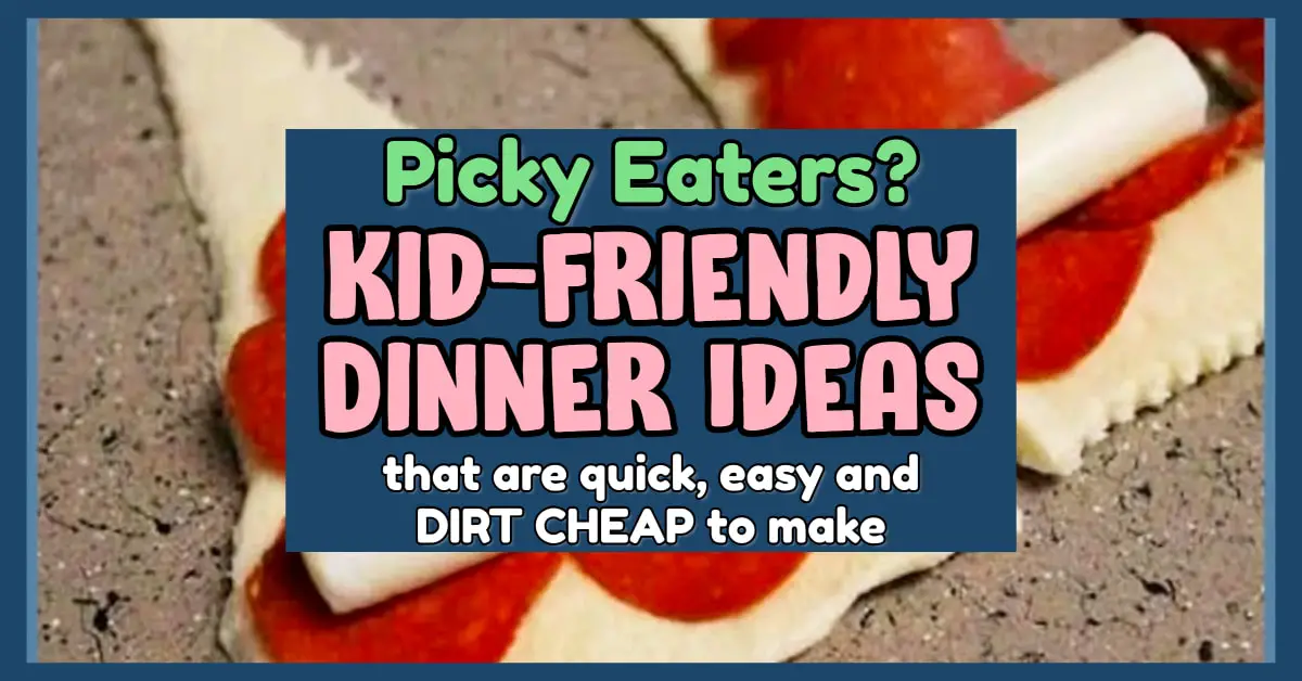 Picky Eaters-Kid Friendly Dinner Ideas that are quick easy and DIRT CHEAP to make for family meals or fussy eater children & adults. From Cheap Easy Weeknight Meals For Picky Eaters On Jen's Easy DIY Ideas on Involvery Blog