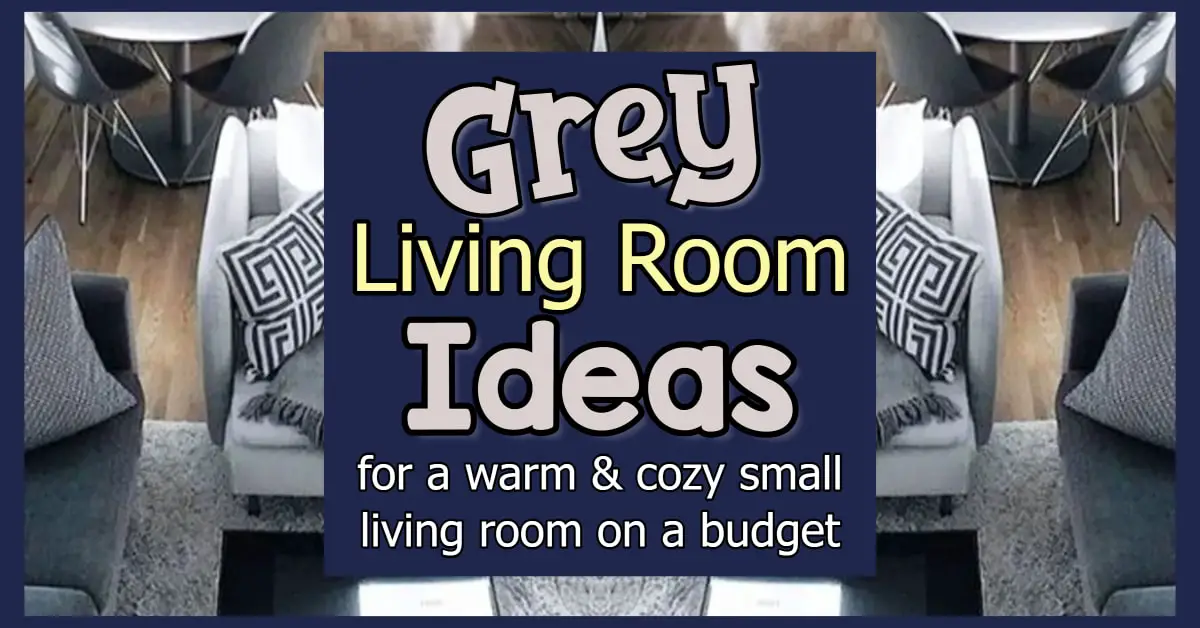 Warm cosy grey living room ideas for a small cozy living room space on a budget - grey and white modern living room couch and love seat sofa with black table and slate grey accent pillows in a tiny house or apartment - very popular home decor trend with a classic contemporary elegant look.