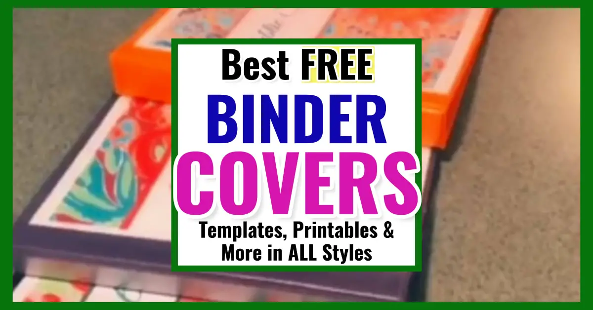 Binder Covers-Best FREE Printable Binder Covers & Templates