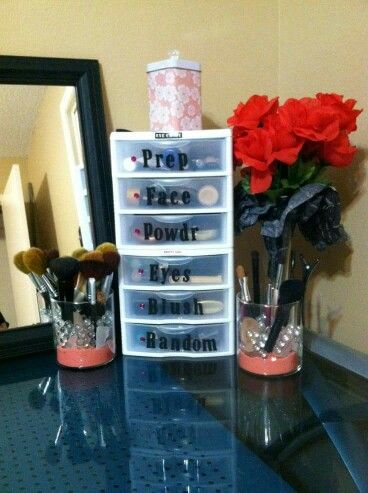 DIY makeup storage drawers for small spaces