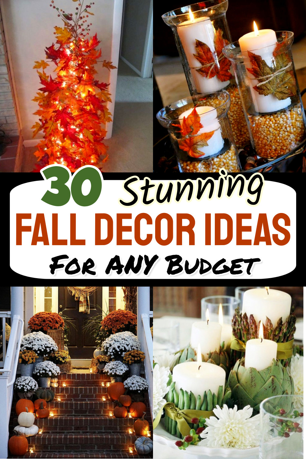Stunning Fall decor ideas and DIY decorating crafts to make to decorate your home for Fall on a budget