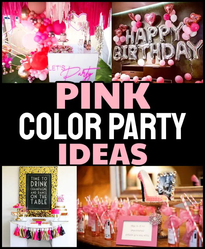 color party ideas for adults - pink theme color party decorating ideas