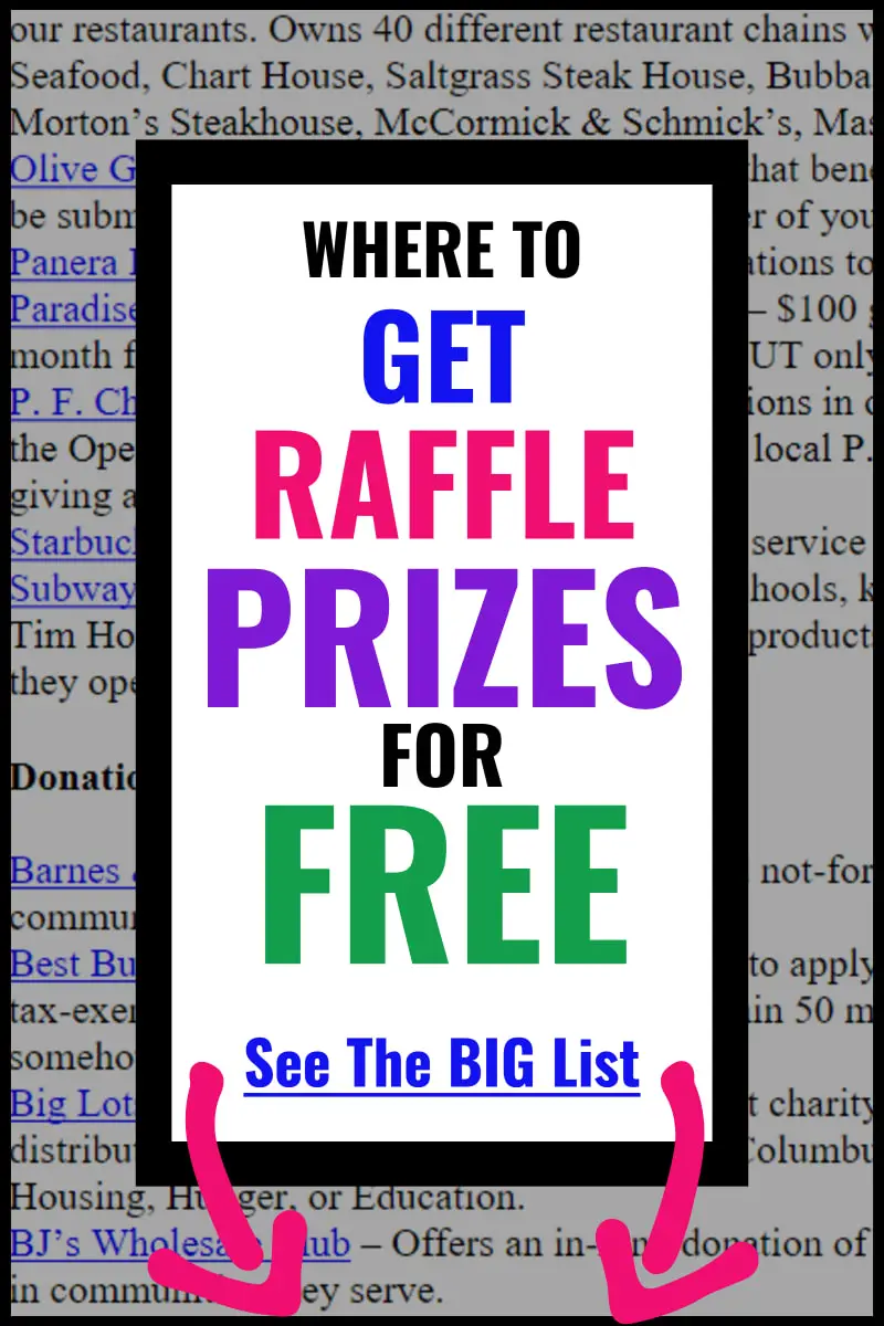 best companies to ask for raffle prizes for silent auction gift baskets - where to get FREE raffle prize basket donations