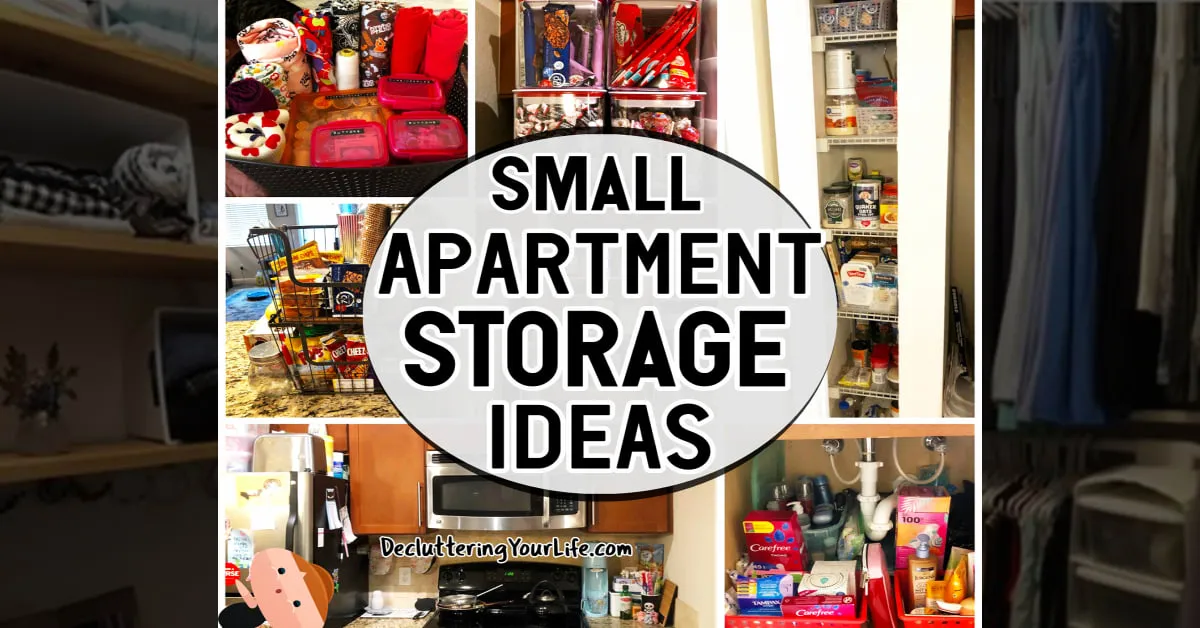 Small apartment storage ideas, solutions and hacks to organize a small apartment with NO storage space
