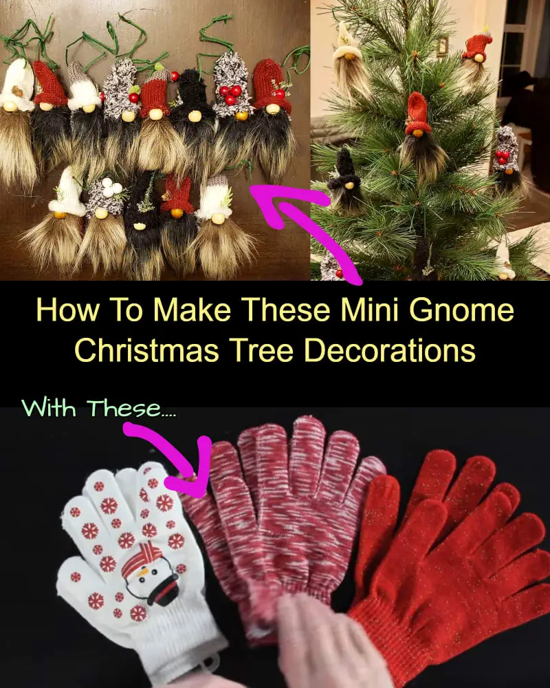 make gnome ornaments from gloves
