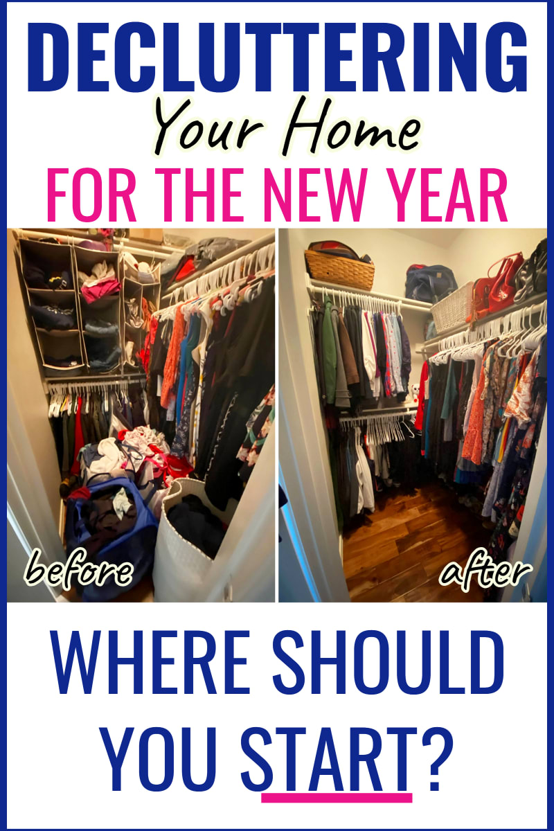 Decluttering your home for the new year - where to START.  Challenge yourself with this New Year's resolution to declutter your entire home room by room