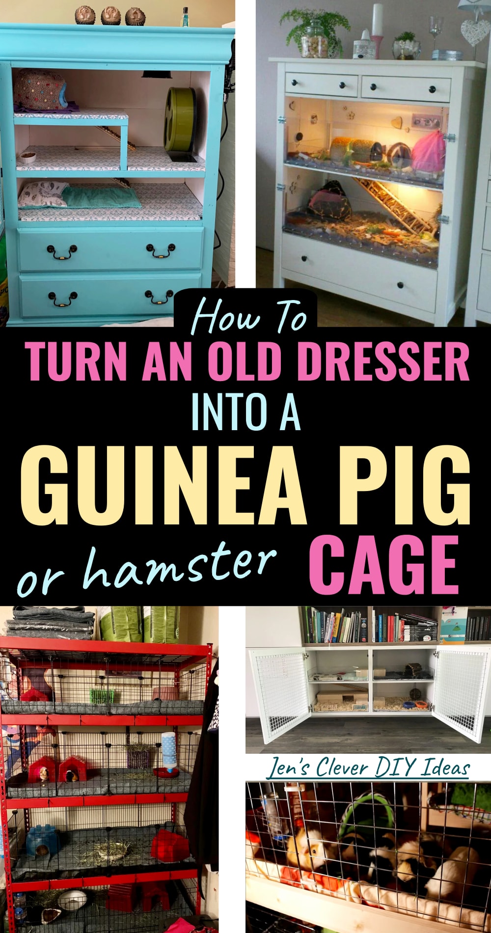 guinea pig cage ideas - how to make a hutch house for your pet guinea pigs from an old dresser