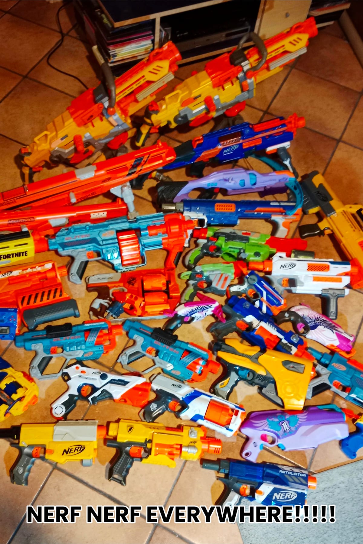how to organize LOTS of NERF toys