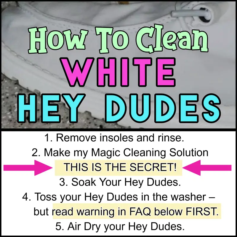 how to clean white Hey Dudes by hand