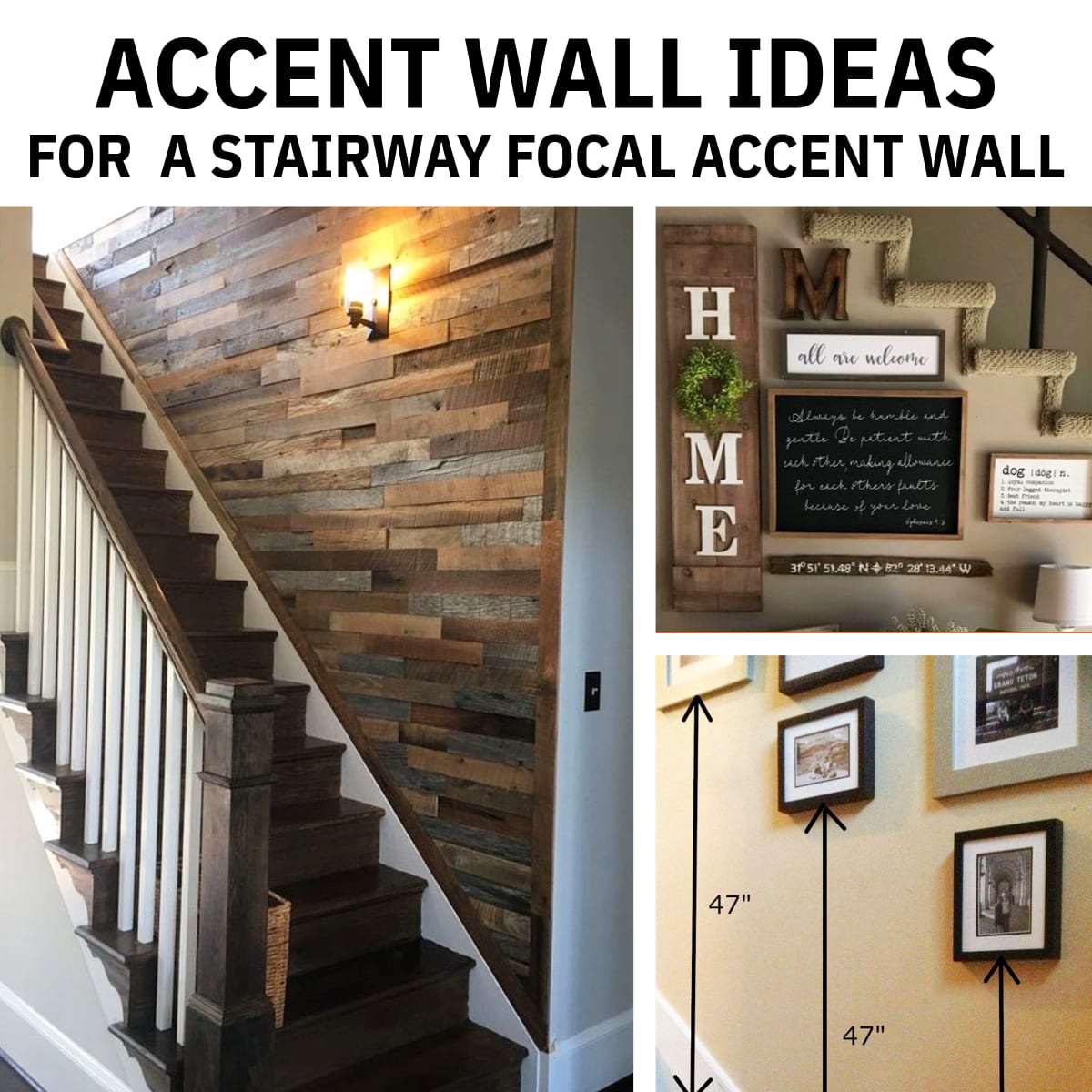 stairway focal wall ideas