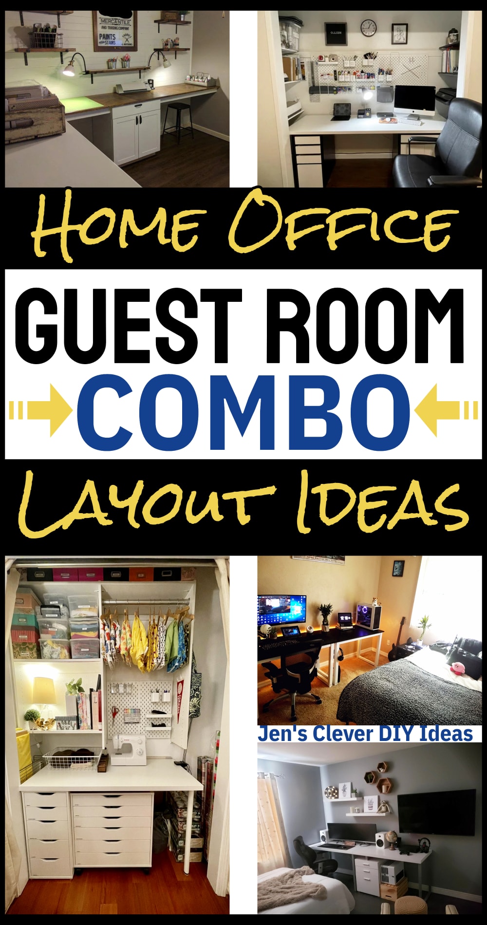 Home office guest room combo layout ideas