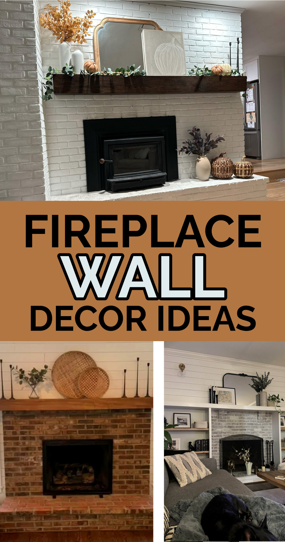 Fireplace Decor - Farmhouse Fireplace Decorating Ideas For a Cozy ...