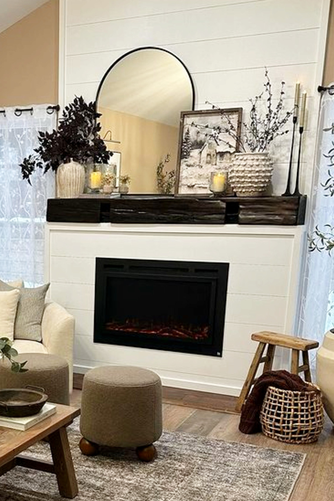 Fireplace Decor - Farmhouse Fireplace Decorating Ideas For a Cozy ...