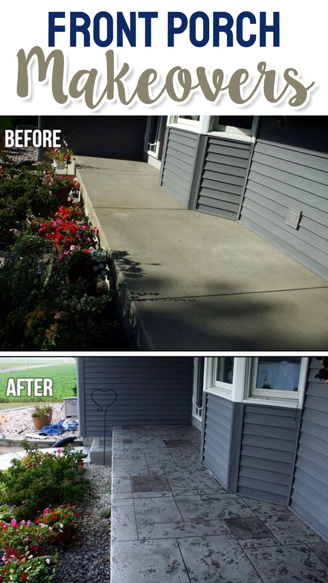Ugly Concrete Patio and Porch Floor Makeover Ideas, Tips & Before/After ...