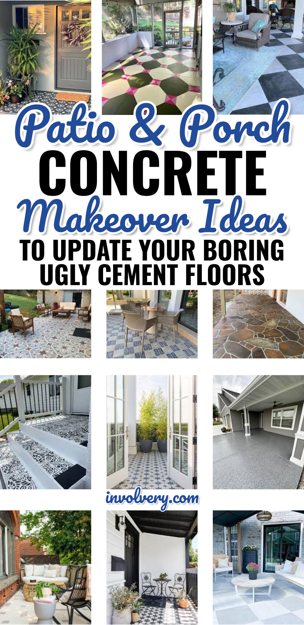 Ugly Concrete Patio and Porch Floor Makeover Ideas, Tips & Before/After ...