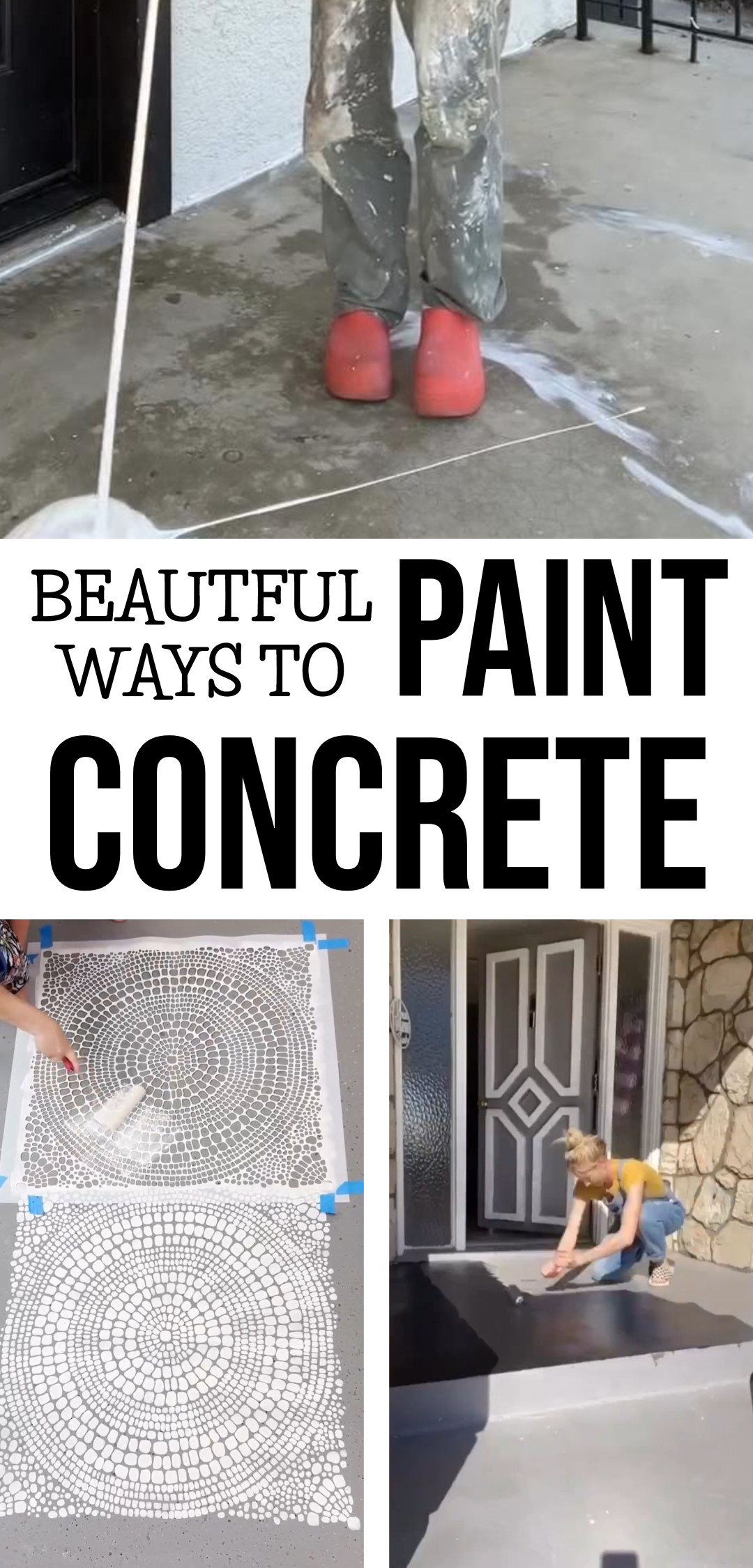 Ugly Concrete Patio and Porch Floor Makeover Ideas, Tips & Before/After ...